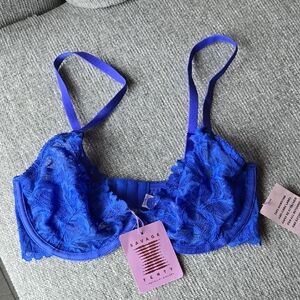 Savage X Fenty Vibrant Blue Lace Bra